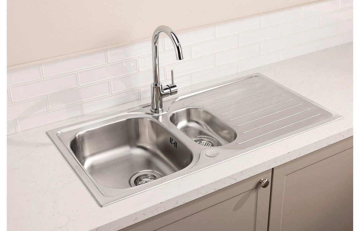 Abode Stria 1.5B Inset Sink &amp; Nico Tap Pack