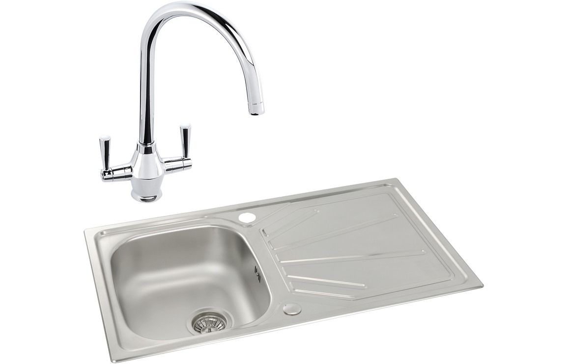 Abode Trydent 1B Inset St/Steel Sink &amp; Astral Tap Pack