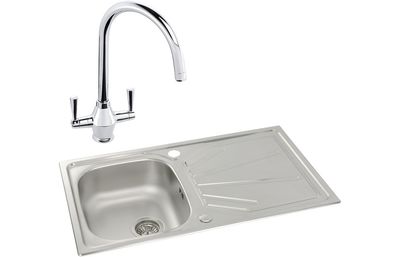 Abode Trydent 1B Inset St/Steel Sink & Astral Tap Pack Abode Trydent 1B Inset St/Steel Sink & Astral Tap Pack