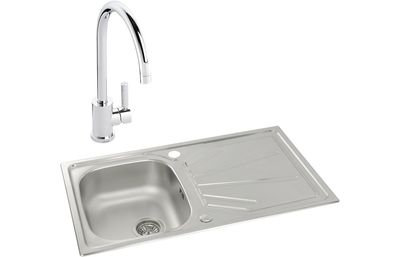 Abode Trydent 1B Inset St/Steel Sink & Atlas Tap Pack Abode Trydent 1B Inset St/Steel Sink & Atlas Tap Pack