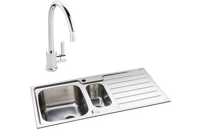 Abode Neron 1.5B Inset St/Steel Sink & Atlas Tap Pack Abode Neron 1.5B Inset St/Steel Sink & Atlas Tap Pack