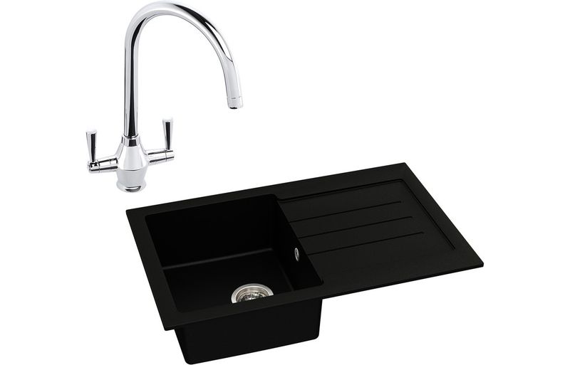 Abode Xcite 1B Inset Black Metallic Sink & Astral Tap Pack Abode Xcite 1B Inset Black Metallic Sink & Astral Tap Pack