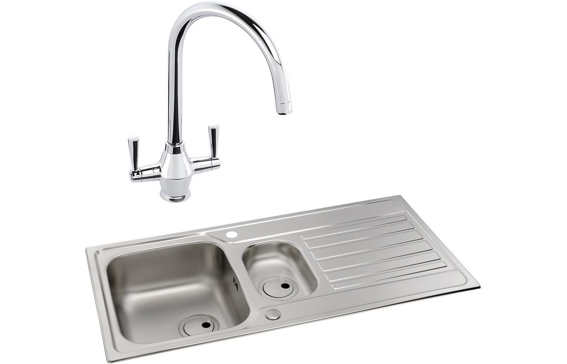 Abode Connekt 1.5B Inset St/Steel Sink &amp; Astral