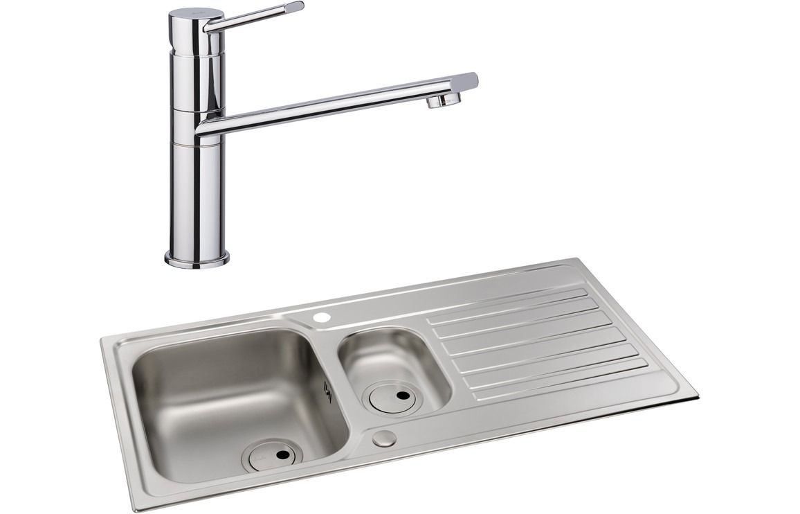 Abode Connekt 1.5B Inset St/Steel Sink &amp; Specto Tap Pack