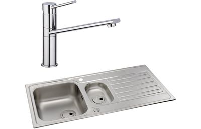 Abode Connekt 1.5B Inset St/Steel Sink &amp; Specto Tap Pack