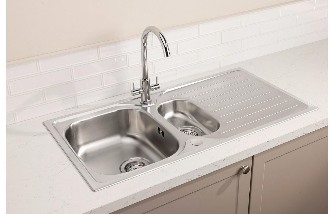 Abode Stria 1.5B Inset Sink &amp; Marido Tap Pack