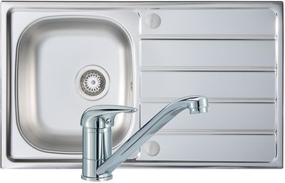 Mastercraft 1B 800x500mm St/Steel Sink & Single Lever Tap Pack Mastercraft 1B 800x500mm St/Steel Sink & Single Lever Tap Pack