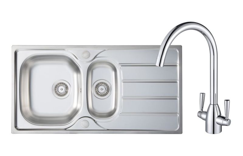 Mastercraft 1.5B Inset Sink & Chelsea Tap Pack - St/Steel & Chrome Mastercraft 1.5B Inset Sink & Chelsea Tap Pack - St/Steel & Chrome