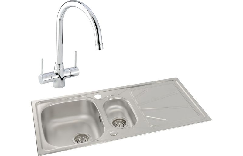 Abode Trydent 1.5B Inset St/Steel Sink & Nexa Tap Pack Abode Trydent 1.5B Inset St/Steel Sink & Nexa Tap Pack