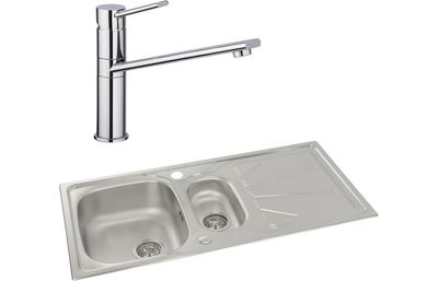 Abode Trydent 1.5B Inset St/Steel Sink & Specto Tap Pack Abode Trydent 1.5B Inset St/Steel Sink & Specto Tap Pack
