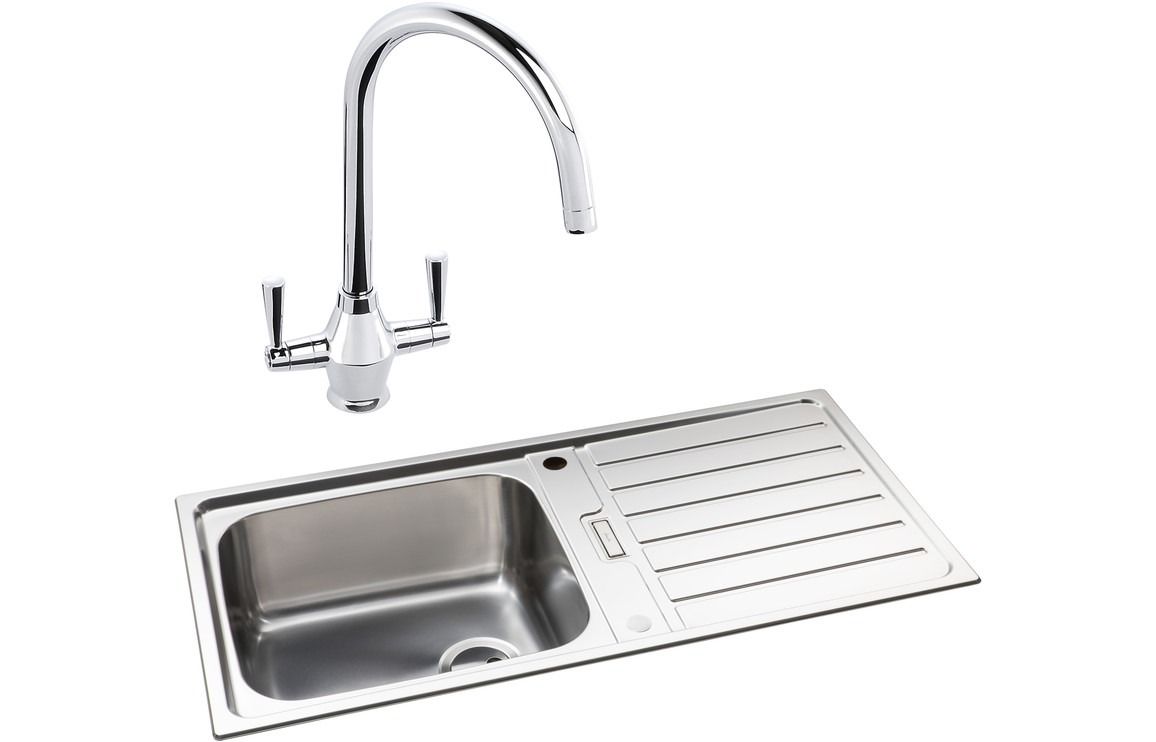 Abode Neron 1B Inset St/Steel Sink &amp; Astral Tap Pack