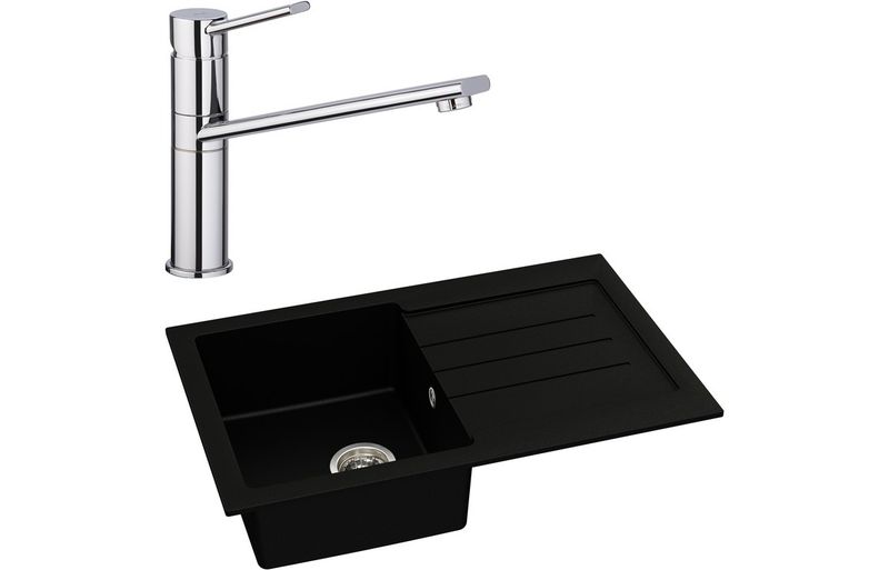 Abode Xcite 1B Inset Black Metallic Sink & Specto Tap Pack Abode Xcite 1B Inset Black Metallic Sink & Specto Tap Pack