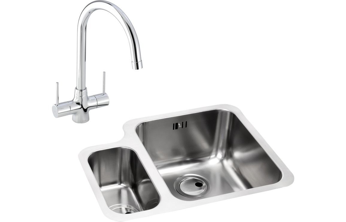 Abode Matrix 1.5B RHMB Undermount St/Steel Sink &amp; Nexa Tap Pack