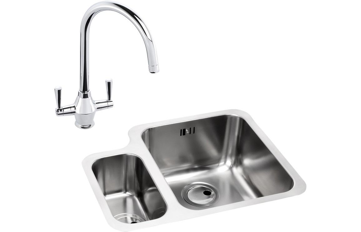 Abode Matrix 1.5B RHMB Undermount St/Steel Sink &amp; Astral Tap Pack