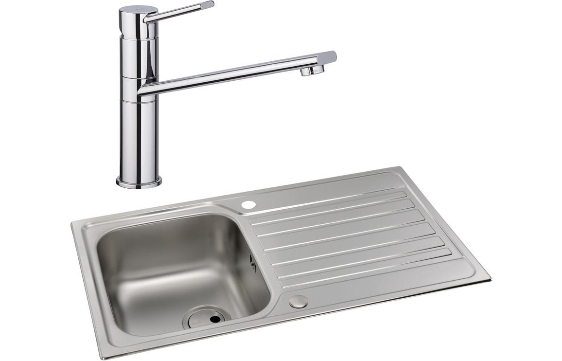 Abode Connekt 1B Inset St/Steel Sink &amp; Specto Tap Pack
