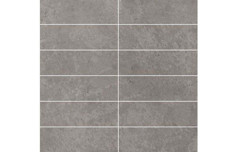 Fibo 30x10cm Rectangular Tile 600x580mm Splashback - Grey Sahara (Pk/2)