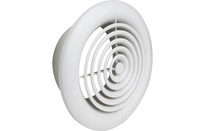 Manrose 100mm Internal Circular Grille - White
