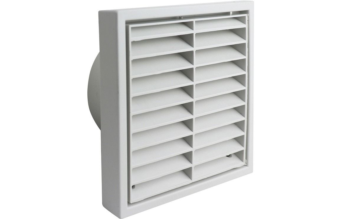 Manrose 125mm Fixed Louvre Grille - White Manrose 125mm Fixed Louvre Grille - White