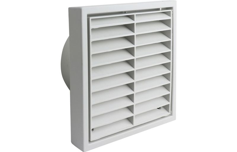 Manrose 125mm Fixed Louvre Grille - White Manrose 125mm Fixed Louvre Grille - White