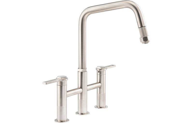 Abode Hex Bridge Dual Lever Mixer Tap w/Pull Out