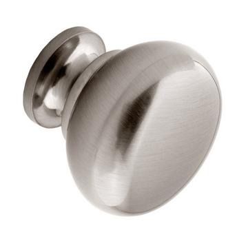 Portland, Knob, Central hole centre, Brushed Stainless Steel