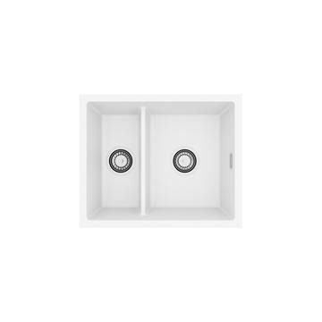 Alveus, Omni 50, Arctic, 1.5 bowl, Undermount, 550x450x198mm, c/w waste kit &amp; mount kit