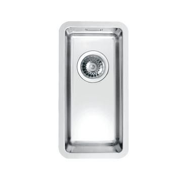 Alveus, Kombino 10, Stainless Steel, Single bowl, Undermount, 217x437x140mm, c/w waste, DBL trap & m Alveus, Kombino 10, Stainless Steel, Single bowl, Undermount, 217x437x140mm, c/w waste, DBL trap & m