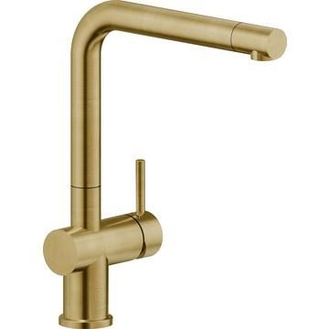 Nobili, Live, Single Lever, L Spout, Brushed Gold, Tap, 0.5 - 10 Bar