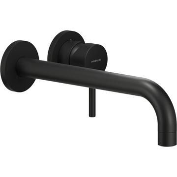 Nobili, Live, Wall mounted, L Spout, Matt Black, Tap, 0.5 - 10 Bar