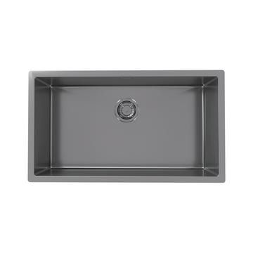 Alveus Monarch, Quadrix 60, Anthracite, Single bowl, Undermount, 740x440x200mm, c/w matching waste (Single Trap Kit)