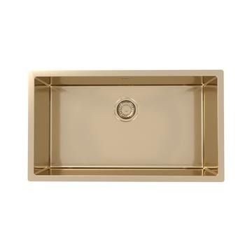 Alveus, Monarch, Quadrix 60, Bronze, Single bowl, Undermount, 740x440x200mm, c/w matching waste &amp; mo
