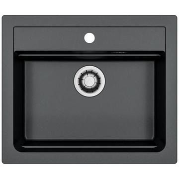 Alveus, Atrox 30, Carbon, Single bowl, Inset,Undermount, 590x500x195mm , c/w SGL quick close waste k