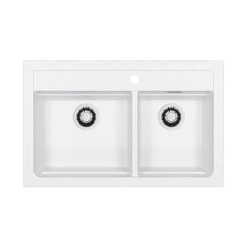 Alveus, Atrox 50, Glacier, 1.5 bowl, Inset,Undermount, 790x500x195mm , c/w DBL quick close waste kit