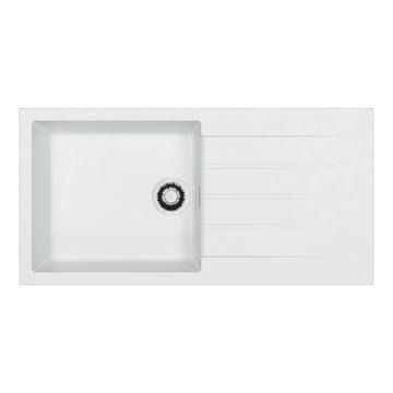 Alveus, Cadit 50, Glacier, Single bowl, Inset, 1000x500x198mm, c/w single quick close waste kit &amp; mo