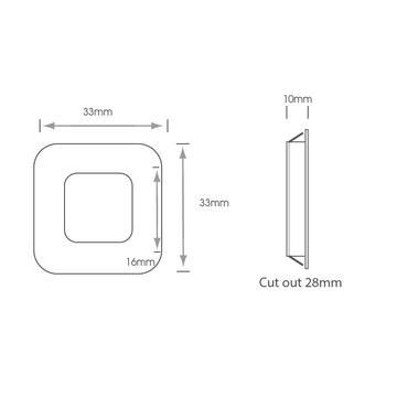 4 x 1W square plinth warm light + 15W driver