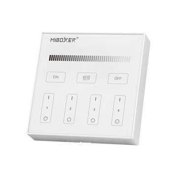 Wall mounted wireless switch, four zones, White Wall mounted wireless switch, four zones, White