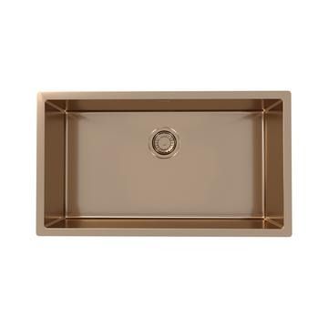 Alveus, Monarch, Quadrix 60, Copper, Single bowl, Undermount, 740x440x200mm, c/w matching waste &amp; mo