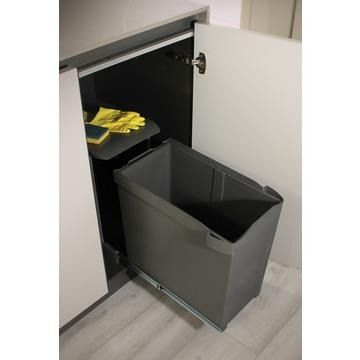 Gollinucci, Waste Bin, Grey, 1 x 30L compartment(s), for 400mm cabinet Gollinucci, Waste Bin, Grey, 1 x 30L compartment(s), for 400mm cabinet