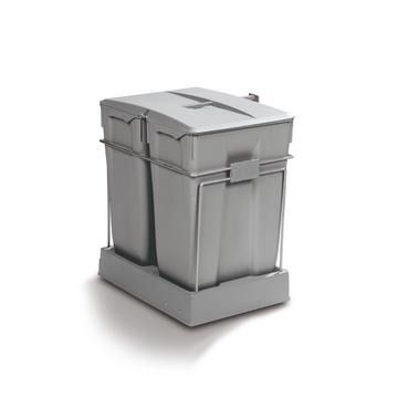 Gollinucci, Waste Bin, Grey, 2 x 35L compartment(s), for 450mm cabinet