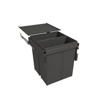 Gollinucci, Waste Bin, Grey, 2 x 40L compartment(s), for 600mm cabinet