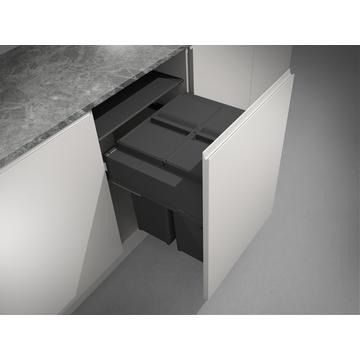 Gollinucci, Waste Bin, Fixes to pull-out door, Anthracite, 2 x 40L compartment(s), for 600mm cabinet