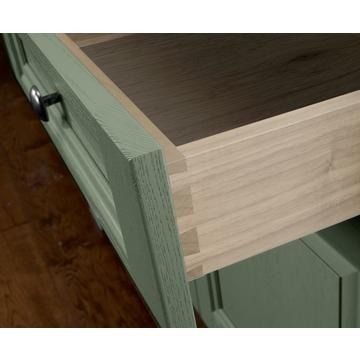 Dovetail drawer, 450mm deep, 800mm wide, 184mm high all sides, washed oak