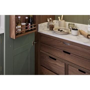 Internal In-frame Dovetail drawer with spacers, 450mm deep, 1000mm wide, 90mm high, walnut