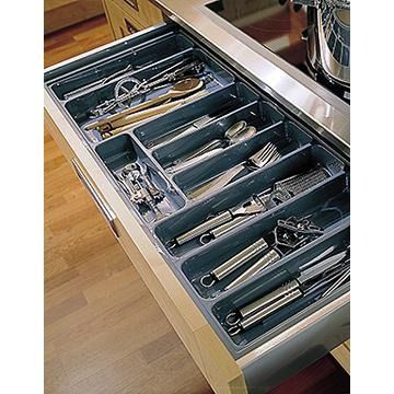 Blum Tandem cutlery tray, 1000mm unit, plastic, grey