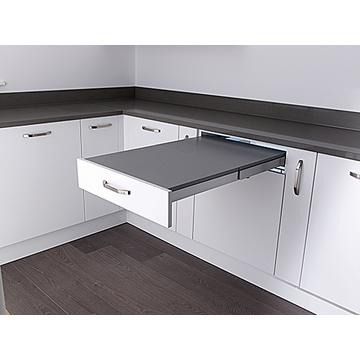 Kessebohmer 600mm Grey Pull-Out Table (Top Element Only, Mechanism Sold Seperately)