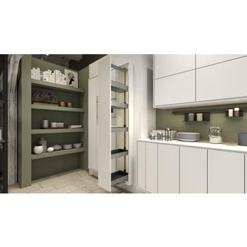 Kessebohmer K-Line Dispensa Larder, Silver, 400mm