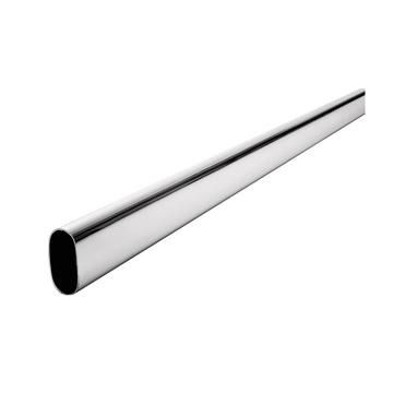 Wardrobe tube, 2500x30x15x0.7mm, welded, steel, nickel effect