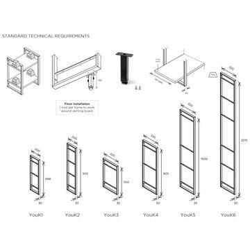 Kessebohmer YouK frame, H550mm x D320mm (289mm internal depth)