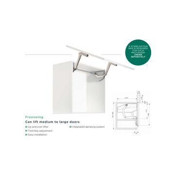 Kessebohmer FREEswing Grey Lifter x 2 for 3.2-6.5kg doors (Stabalisation Bar sold seperately)