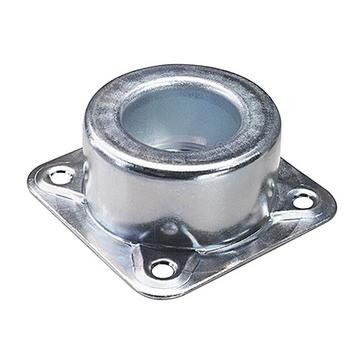 Socket, screw fix, 60x60mm, steel